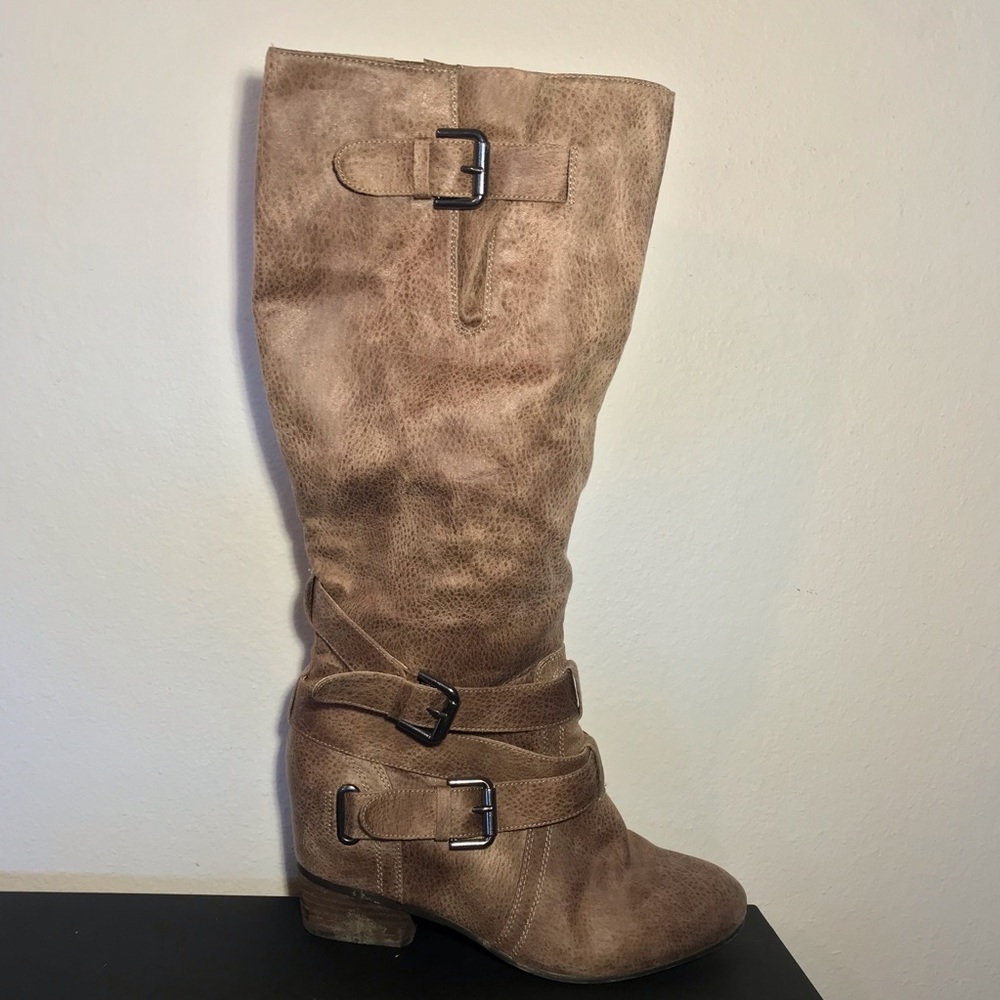 Not Rated Knee High Boots Carmel Color SZ 10